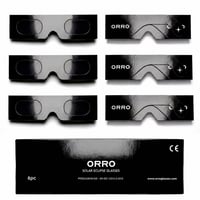 Ochelari pentru Eclipsă Solară ORRO 45 mm – Pachet de 6 bucăți, Negru, Se pot purta peste ochelarii de vedere, Certificare CE, EN ISO 12312-2:2015 2