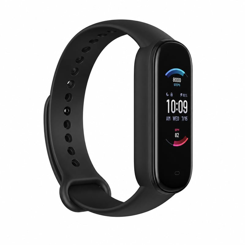 Amazfit Band 5 fitness tracker okoskarkötő - fekete — töltőkábel nélkül (állapot: lásd a 2. képet)