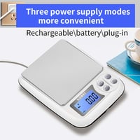 KUBEI digitális konyhai mérleg 1kg/0,01g - USB töltés, nagy pontosságú, ékszerhez, pénzérméhez 2