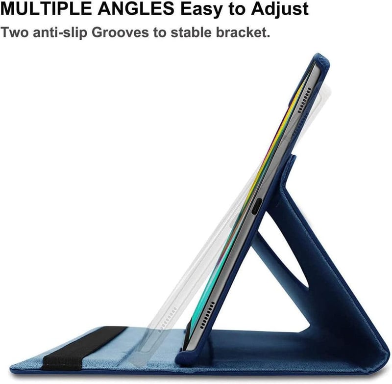 iPad Mini 4/5 Forgatható Védőtok Mélykék - Stílusszal és Képernyővédővel