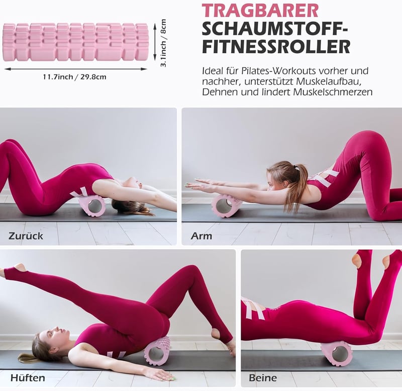ALongSong Pilates rúd ellenállásos szalagokkal 140LBS erősítő edzéshez