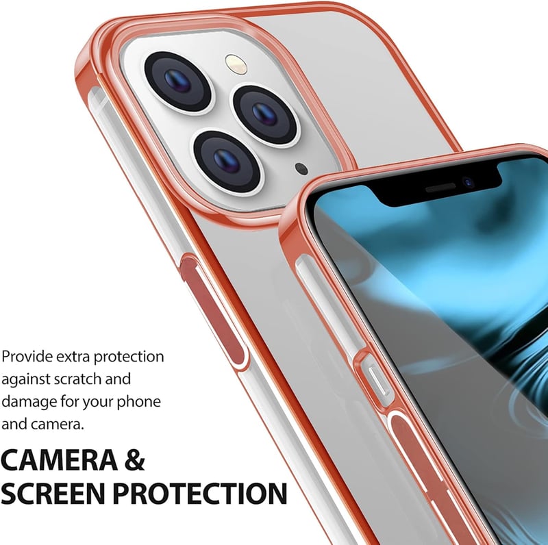 iPhone 13 Pro Átlátszó Tok Mágneses Autótartóval, Állvánnyal - Rózsaszín Arany