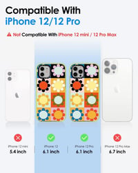 iPhone 12 Sárga Szilikon Tok Nőknek Virágmintával 6