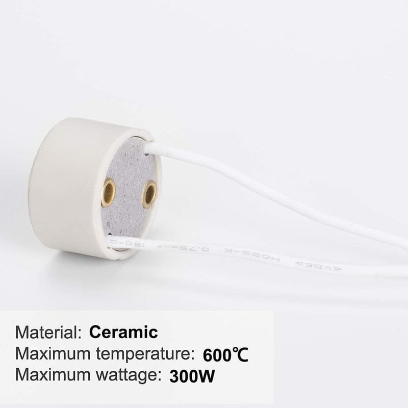 GU10 Kerámia Foglalat Szett - Hőálló 600°C, 10 db DiCUNO