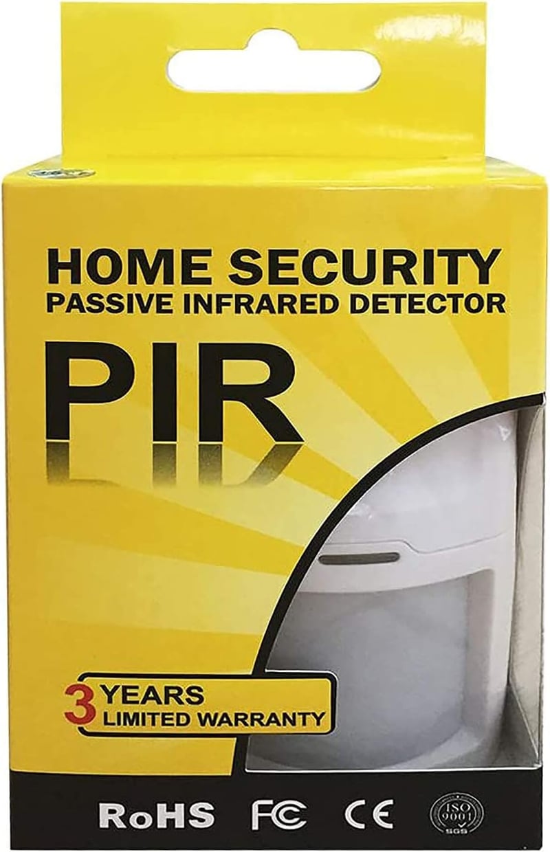 Wolf-Guard 433 MHz PIR Mozgásérzékelő - 12 méteres hatótávolság, vezeték nélküli, elemes, fehér, riasztórendszerhez, otthoni és üzleti bizto