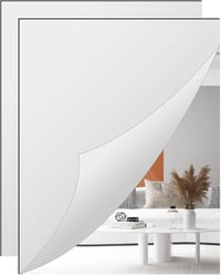 TSKDKIT HD Öntapadós Akril Tükör Szett - 2 db 40x30 cm Törhetetlen Tükörlap, Rugalmas Tükörfólia, Faldekoráció, Nagy Méretű Tükörlapok 1