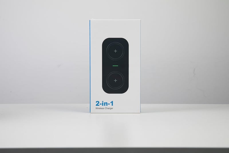 JoyGeek 2 az 1-ben Fehér Vezeték Nélküli Töltőpad iPhone, iWatch és AirPods Készülékekhez