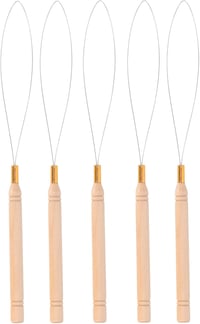 5 db-os Hajhosszabbító Hurokfűző Tű Készlet, Rugalmas, Könnyen Fogható, DIY és Tufting 1