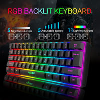 KUIYN 61 gombos RGB gaming billentyűzet + optikai gamer egér + egérpad szett 3