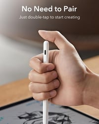 ESR iPad Ceruza 2018-2025 Modellekhez - Dőlésérzékelős Digitális Toll Tenyérfelismeréssel, iPad 11/10/Air/Pro/Mini Kompatibilis, Fehér 6