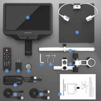 Andonstar AD409 Pro HDMI Digitális Mikroszkóp, 10,1" Képernyő, 300X Nagyítás, USB Elektronikus Kamera PCB Forrasztáshoz, Windows Kompatibili 9