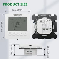 Wengart LCD érintőképernyős programozható padlófűtés termosztát - Bontott 5