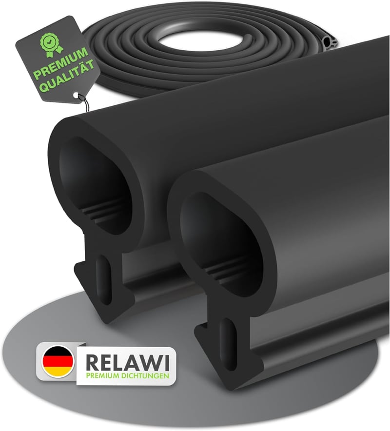 RELAWI® Prémium Hangszigetelő Műanyag Ablak- és Teraszajtó Tömítés TPE-ből, 25m