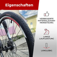 Fincci Slick 26x1.25 Összehajtható Kerékpár Külső Gumi Szett - MTB, Országúti, Hibrid, E-Bike és Városi Biciklikhez (32-559) 5