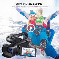 PITIKI 4K 64MP Videókamera WiFi Autofókusszal - 60FPS, 4" Érintőkijelző, 18X Zoom, YouTube Vlogkamera Mikrofonnal, Stabilizátorral és Távirá 2