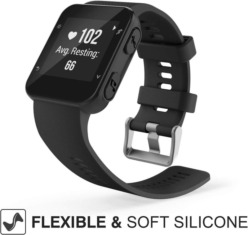 MoKo Szilikon Óraszíj Garmin Forerunner 35 GPS Futóórához - Cserélhető Sportpánt 2 Csavarhúzóval és 6 Csavarral