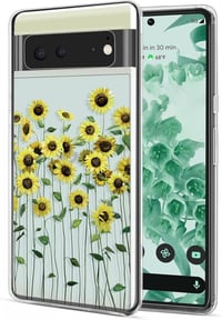 Google Pixel 6 Napraforgós Vékony Tok - Divatos Virágmintás Védőborító Nőknek 8