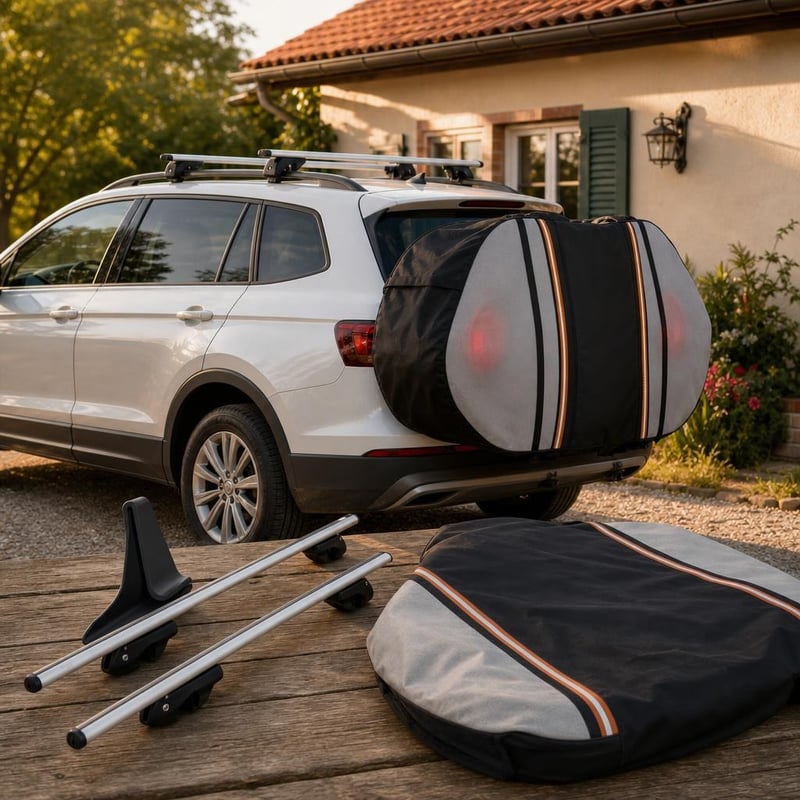 Balík na čistú prepravu bicyklov: 1x krytka + 1x 120cm nosič + 1x plachta na 2 bicykle