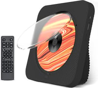 Liphier KC-718 Hordozható CD Lejátszó HiFi Hangszórókkal, Bluetooth 5.1, LED Kijelző, Távirányító, Porvédő Borítás, Fekete 1