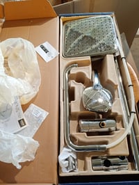 GROHE Vitalio Comfort 250 Flex set za tuširanje s prebacivačem, četvrtasta nadglavna glava, 2 vrste mlaza, ušteda vode, šipka 74 cm, krom 2