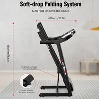 LAUFHOME Bluetooth hangszórós, összecsukható otthoni futópad pulzusmérővel 6