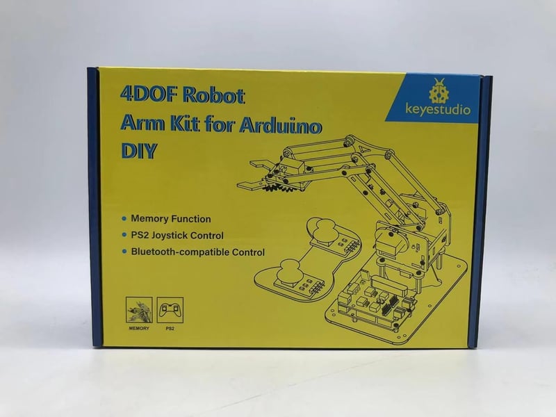 KEYESTUDIO 4DOF Robot Autó Kit Arduino Szenzorral Okostelefon Vezérléssel