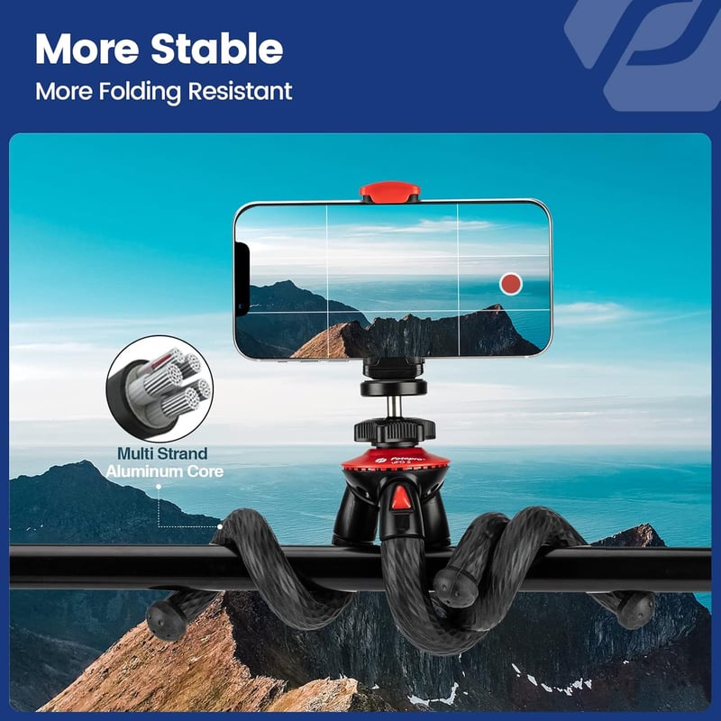 Fotopro 3 az 1-ben flexibilis szelfibot, állvány és telefontartó iPhone-hoz és kamerákhoz