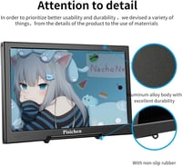 PISICHEN 17,3" Hordozható Full HD Monitor Laptophoz, PS4-hez, USB/HDMI 5