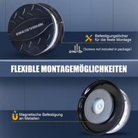 Dinfu LED Forgó Jelzőfény 12V - Mágneses Tetőlámpa 16 Üzemmóddal, 3 Színben, Vízálló, Autó, Traktor, Teherautó, SUV Járművekhez, 3m Kábellel 6
