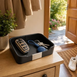 Sada pre organizáciu kľúčov: 1x TPU obal + 1x Bluetooth lokátor + 1x kožená tácka