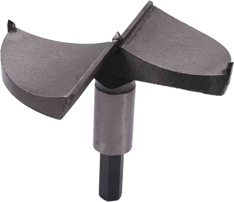 Utoolmart 100 mm-es Forstner fúrófej karbid heggyel, 80 mm hosszú, professzionális faipari lyukfúró forgóvágó, zsanérokhoz, rétegelt lemezhe