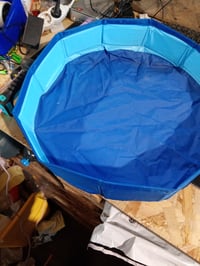 Auzlya Sklopivi bazen za pse i mačke, protuklizni debeli PVC, prijenosni vrtni bazen, 50 x 8 cm, plavi 2