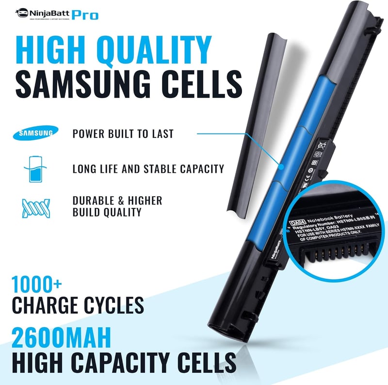 HP NinjaBatt Pro 2600mAh akkumulátor 250 G2/G3 laptopokhoz, Samsung cellákkal