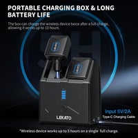 LEKATO 5.8GHz Vezeték Nélküli Gitár Rendszer Töltődobozzal - 4 Csatornás Adó-Vevő Szett Gitárhoz, Basszushoz és Elektromos Hangszerekhez 2