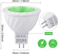 REYLAX 6W Zöld LED Spotlámpa GU5.3 MR16 Foglalathoz, 500LM 5