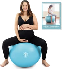 BABYGO Türkiz Fitness Labda Várandósoknak 65cm - Irodai és Jógahasználatra, Könyvvel 1