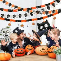 Halloween Parti Dekoráció Szett: Léggömbök, Zászlók, Sütőtökök és Rémisztő Figurák 2