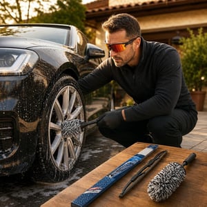 Autovýbava do dažďa: 1x stierač 650 mm + kefa na disky + polarizačné okuliare UV400