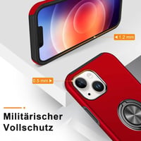 Apple iPhone 14 Piros Mágneses Gyűrűs Szilikon Védőtok 7