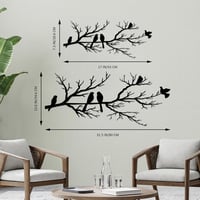 Fém madár falidísz - ESTART élethű ágon ülő madarak kültéri sziluett dekoráció 4