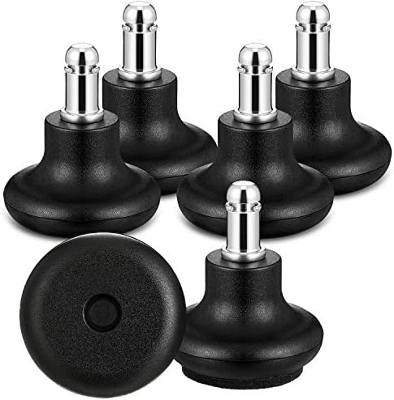 Outus Irodai Szék Görgő Helyettesítő Rögzített Csúszótalp Szett - 5 db Filcpárnás Fekete Nylon Csúszka 5 cm Magas Profilú, 550 lb Teherbírás