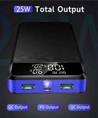 BASEUS 42800mAh Power Bank 25W PD3.0 USB-C gyorstöltő, 3 be- és kimenet, LED kijelző 2