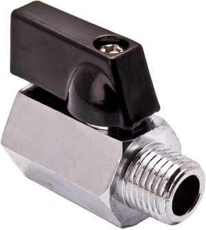 winwill 2 kom 1/8" NPT Mjedeni Kuglasti Ventil - Poniklan, Dvostruko Brtvljenje, Mini Zaporni Ventil za Vodu, Ulje - Dvosmjerni Protok