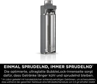 Ninja Thirsti 530ml Hőszigetelt Utazópalack - Szürke Rozsdamentes Acél Termosz Szénsavas, Hideg és Meleg Italokhoz, Szivárgásmentes Fedéllel 9
