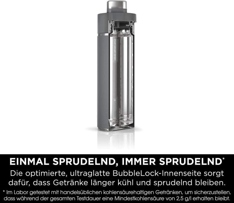 Ninja Thirsti 530ml Hőszigetelt Utazópalack - Szürke Rozsdamentes Acél Termosz Szénsavas, Hideg és Meleg Italokhoz, Szivárgásmentes Fedéllel