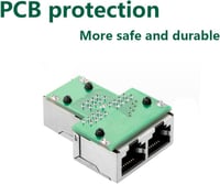 Arany RJ45 Ethernet Elosztó Adapter - Dupla Aljzatú HUB 4