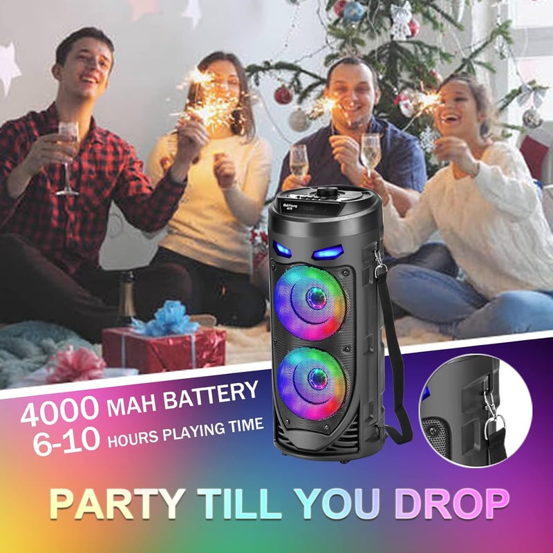 JBL Hordozható Bluetooth hangszóró 30W, LED fény, távirányító, EQ