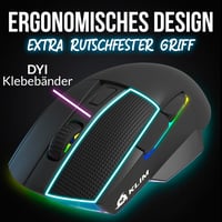 KLIM Blaze X RGB Vezeték Nélküli Gamer Egér - Újratölthető, Töltőállomással, 12000 DPI, PC/PS5/PS4/Mac Kompatibilis, Fekete 7
