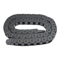 Zeberoxyz 15x15mm Fekete Műanyag Kábelrendező Lánc 1m - Nyitható Kábelvezető CNC Gépekhez és 3D Nyomtatókhoz Végcsatlakozókkal 9