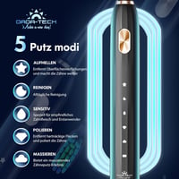 Dada-Tech Ultrahangos Elektromos Fogkefe 5 Üzemmóddal, Időzítővel, 9 Fejjel - Fekete 4